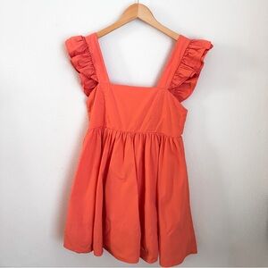 SOLD ON XP Pink Lily x Caitlin Covington Orange Ruffle Dress S NWOT